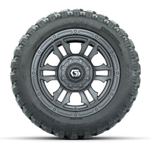 GTW® Shogun Gunmetal 12 in Wheels with 22X11-R12 Nomad Steel Belt Radial All-Terrain Tires – Full Set