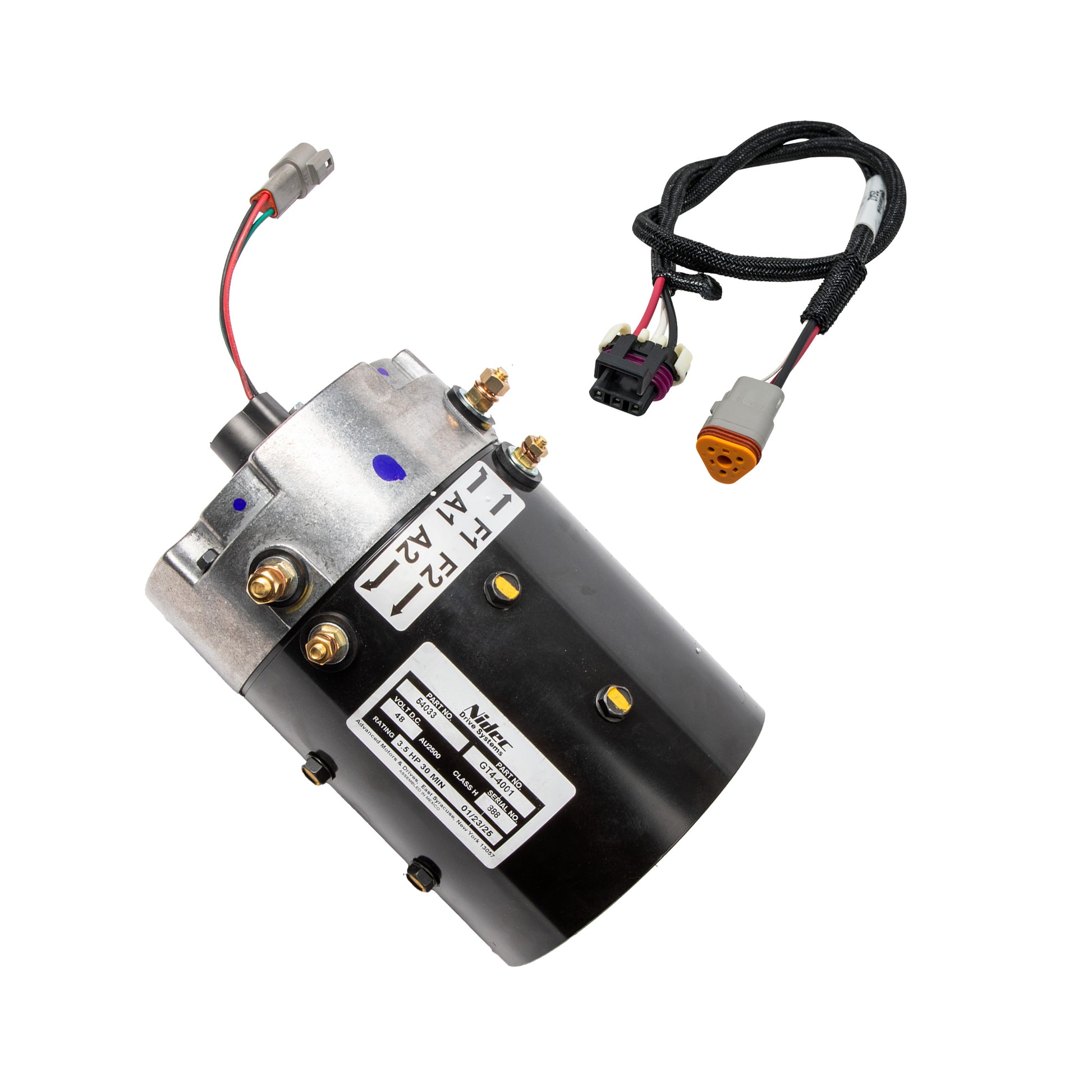 EZGO TXT 48-Volt AMD Shunt Motor with Speed Sensor Adaptor (Years 2010-Up)