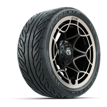 GTW® Nexus Gloss Black/Bronze 14 in Wheels with 205/40-R14 Fusion GTR Steel Belted Street Tires – Full Set