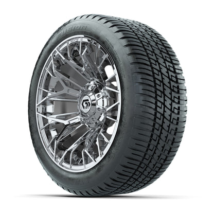 GTW® Stellar Chrome 14 in Wheels with 205/30-R14 Fusion Street Tires – Full Set