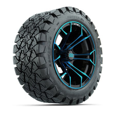 GTW Spyder Blue/Black 14 in Wheels with 22x10-14 GTW Timberwolf All-Terrain Tires – Full Set