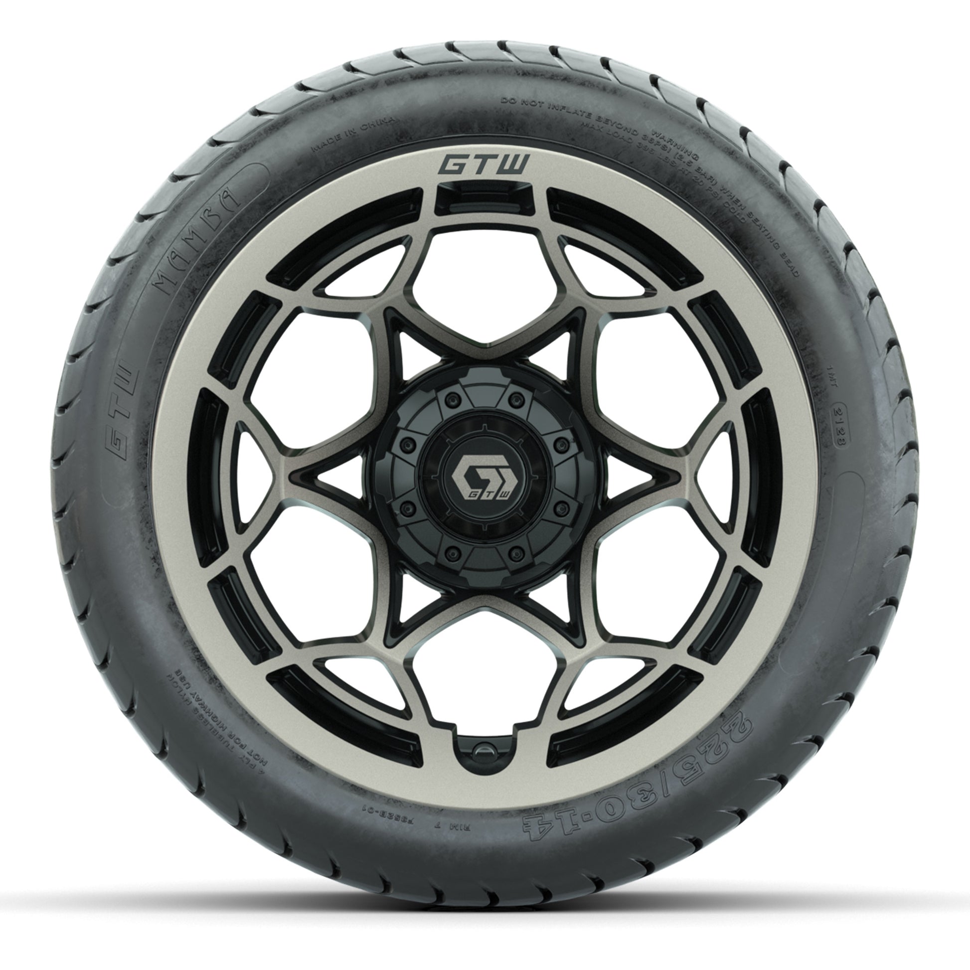 GTW Nexus Black/Bronze 14 in Wheels with 225/30-14 Mamba Street Tires – Full Set