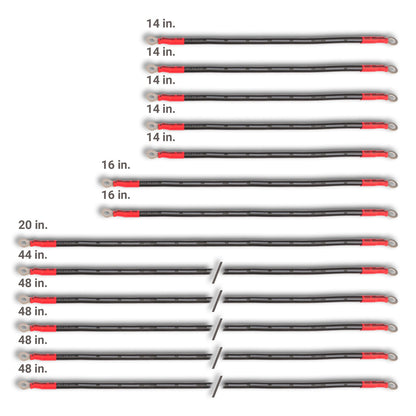 MODZ® Club Car 2-Gauge Complete Battery Cable Set