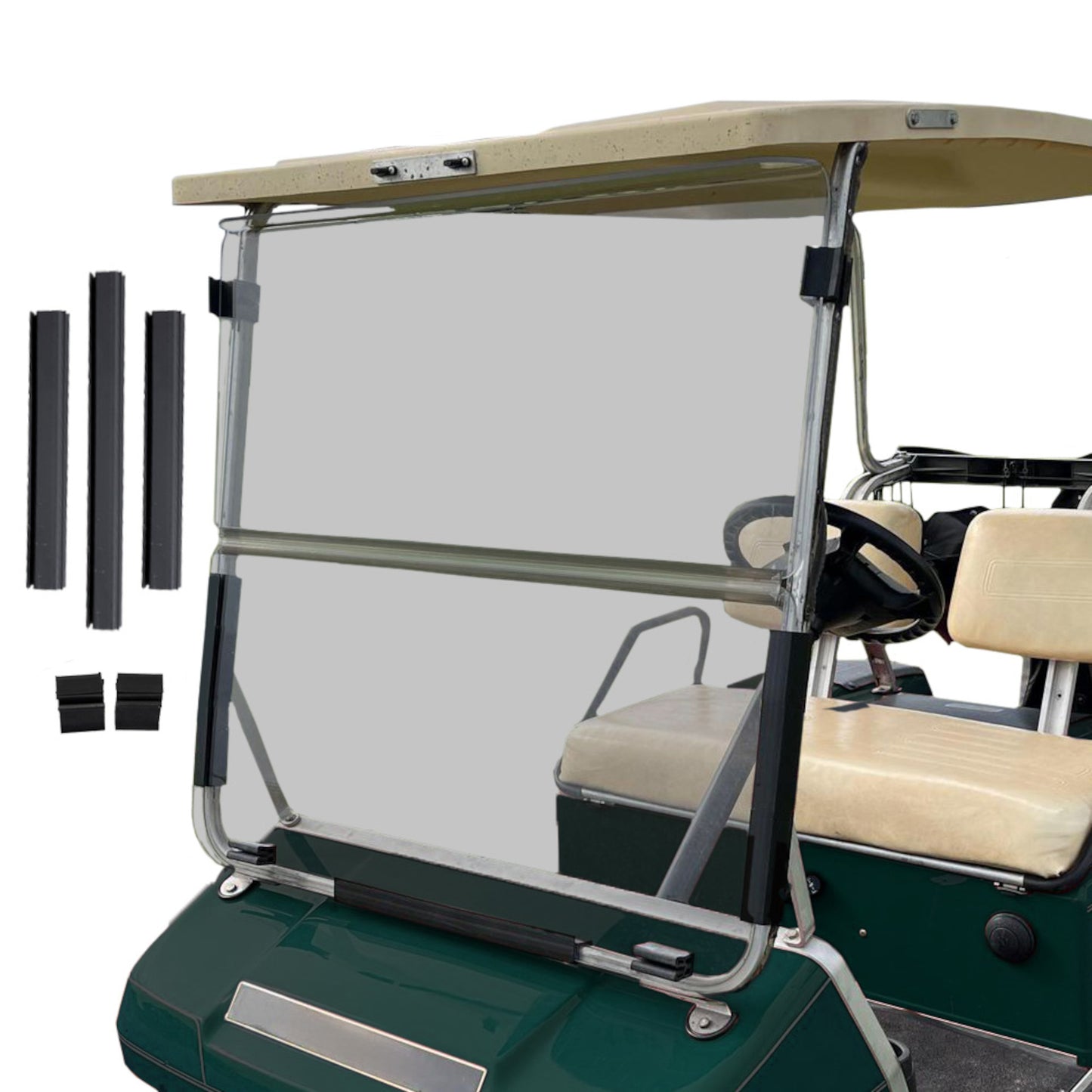 RedDot Club Car Tinted 1/4" Folding Windshield (Years 1982-2000.5)