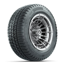 GTW® Boost Chrome 12 in Wheels with 215/50-R12 Fusion S/R Steel Belt Radial Tires – Full Set
