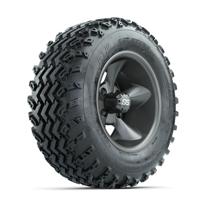 GTW Stellar Machined/Black 12 in Wheels with 23x10.00-12 Rogue All Terrain Tires - Full Set