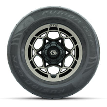GTW® Nexus Black with Bronze Face 12 in Wheels with 255/55-R12 Fusion GTR Steel Belt Radial Street Tires – Full Set