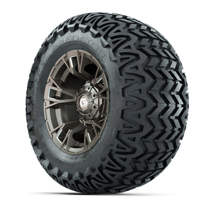 GTW® Vandal Bronze/Machined 12 in Wheels with 23X10.5-12 Predator All-Terrain Tires – Full Set