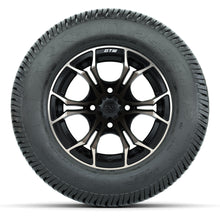 GTW® Spyder Matte Black/Bronze 12 in Wheels with 255/50-12 Excel Classic Street Tires – Full Set