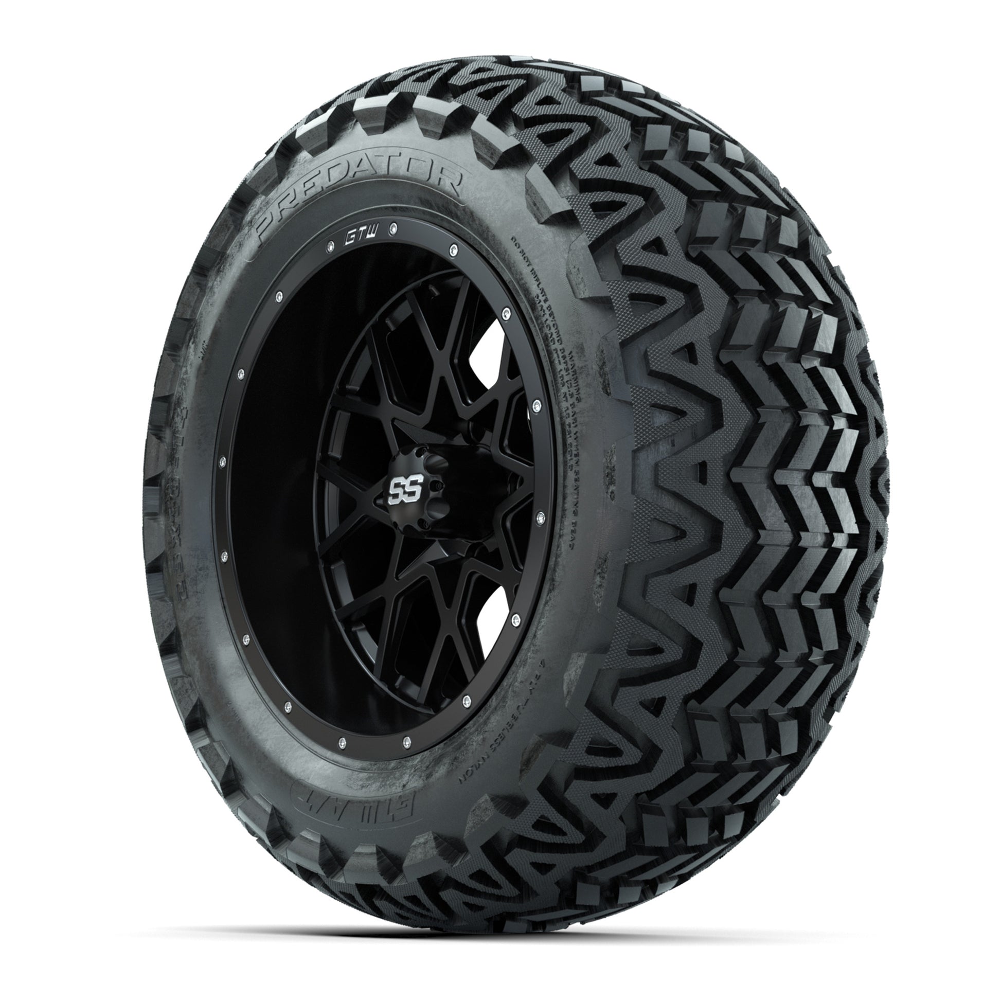 Set of (4) 14 in GTW Vortex Wheels with 23x10-14 GTW Predator All-Terrain Tires