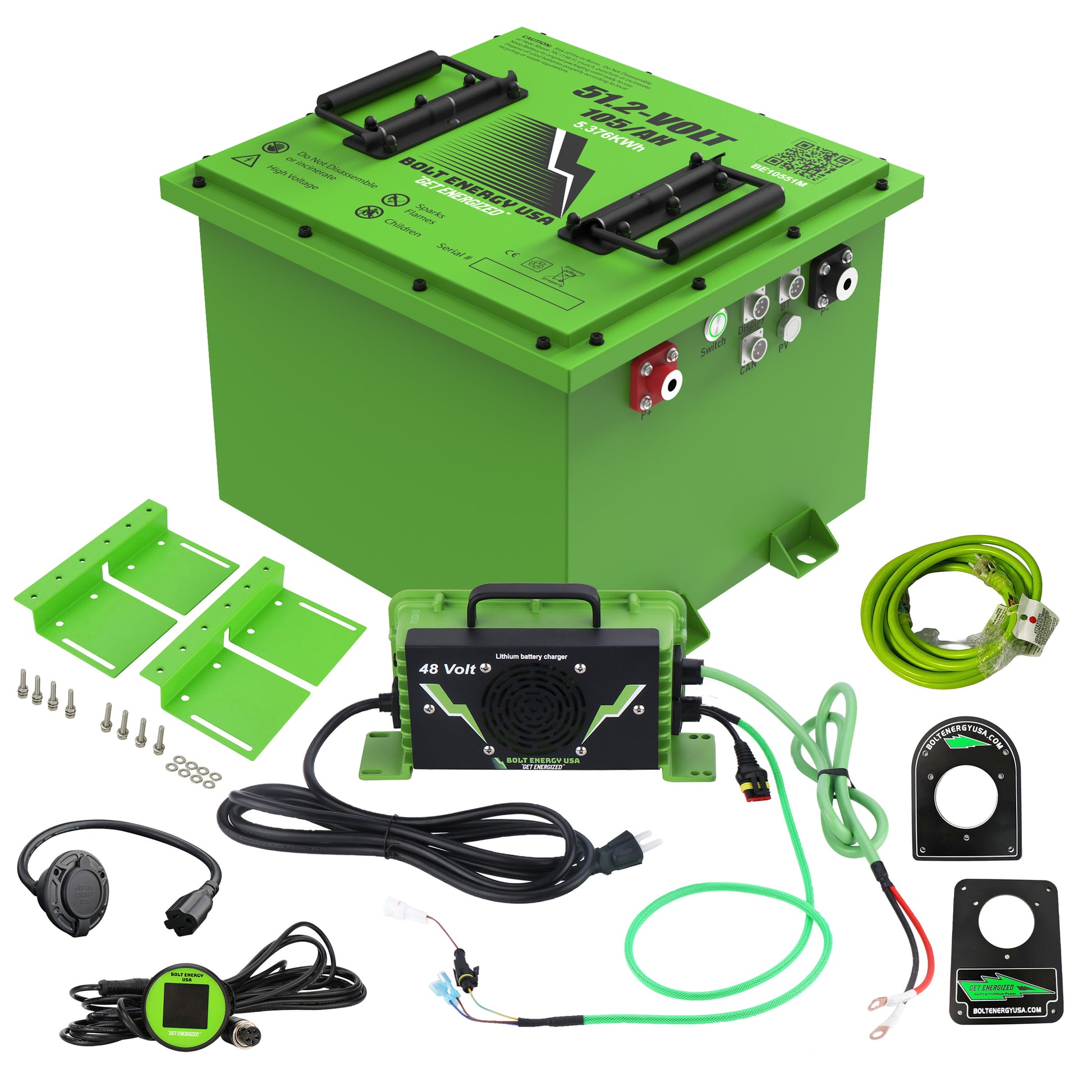 Bolt Energy Yamaha G29, Drive, Drive2, 51V 105AH Square Standard Battery Kit