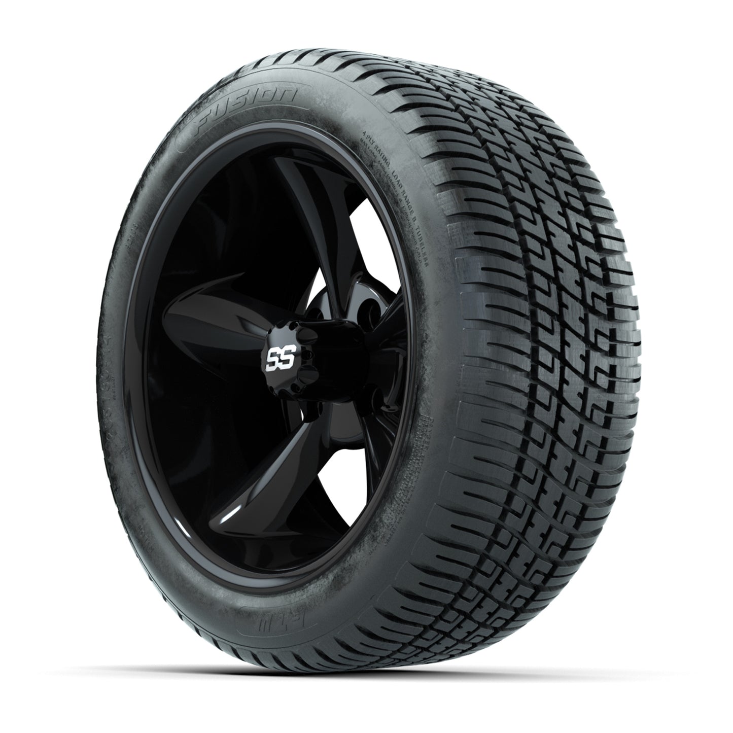 Set of (4) 14 in GTW Godfather Wheels with 205/30-14 Fusion Street Tires