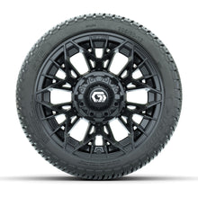 GTW® Stellar Black 12 in Wheels with 205/30-12 Fusion Street Tires - Full Set