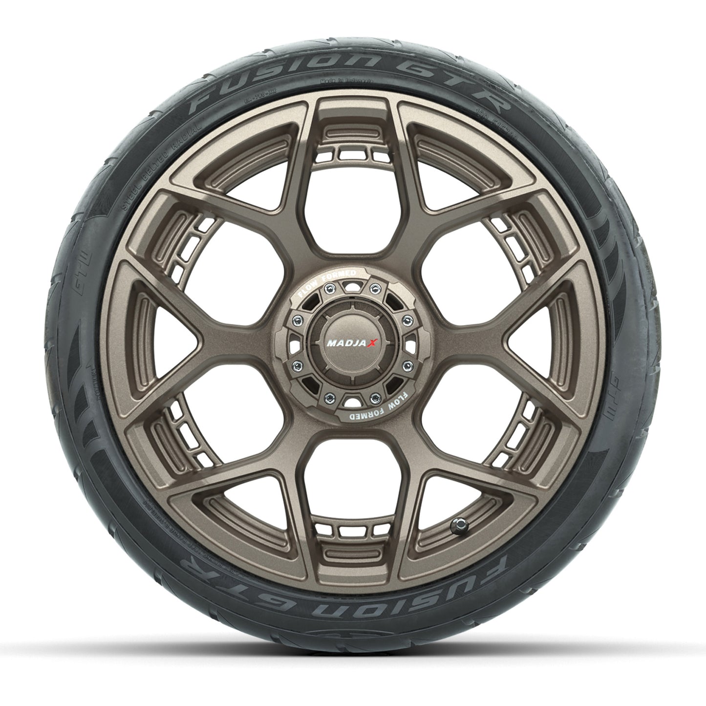 Set of (4) 15" MadJax® Flow Form Evolution Matte Bronze Wheels with GTW® Fusion GTR Street Tires