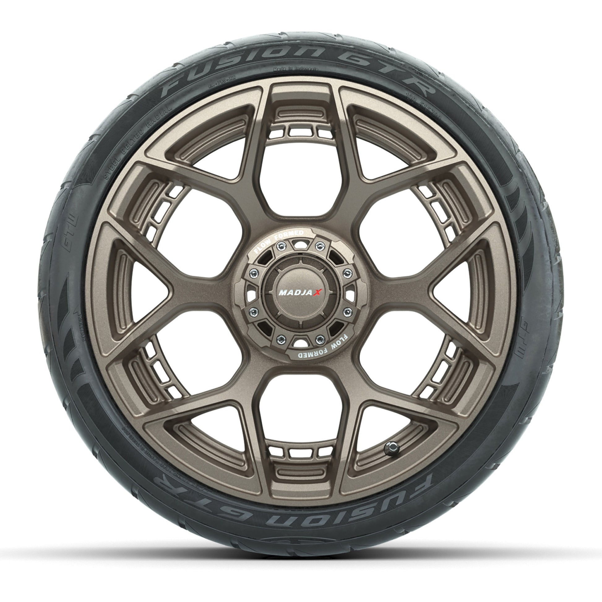 Set of (4) 15" MadJax® Flow Form Evolution Matte Bronze Wheels with GTW® Fusion GTR Street Tires