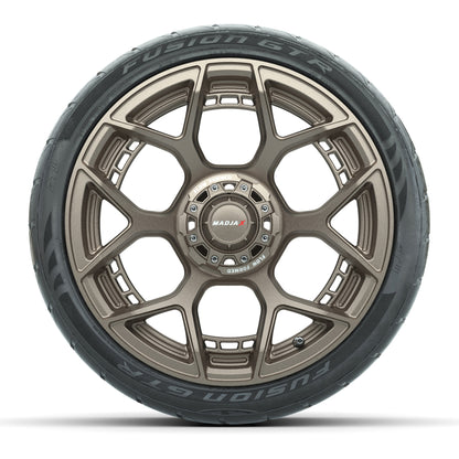 Set of (4) 15" MadJax® Flow Form Evolution Matte Bronze Wheels with GTW® Fusion GTR Street Tires
