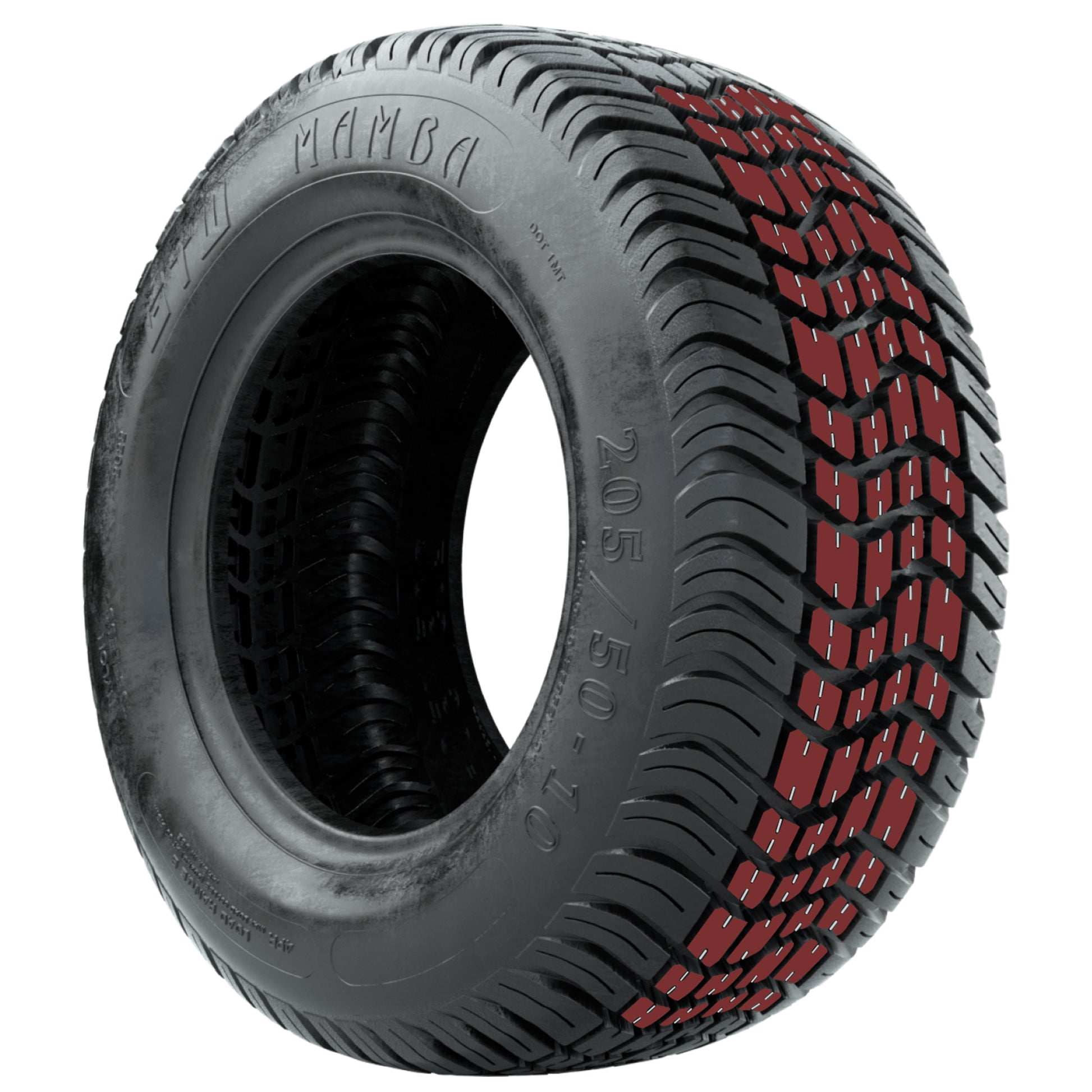 GTW Spyder Silver Brush 10 in Wheels with 205/50-10 Mamba Street Tires – Full Set