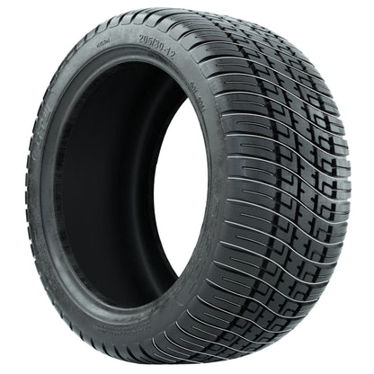 GTW® Helix Black/Machined 14 in Wheels with 205/30-R14 Fusion Street Tires – Full Set