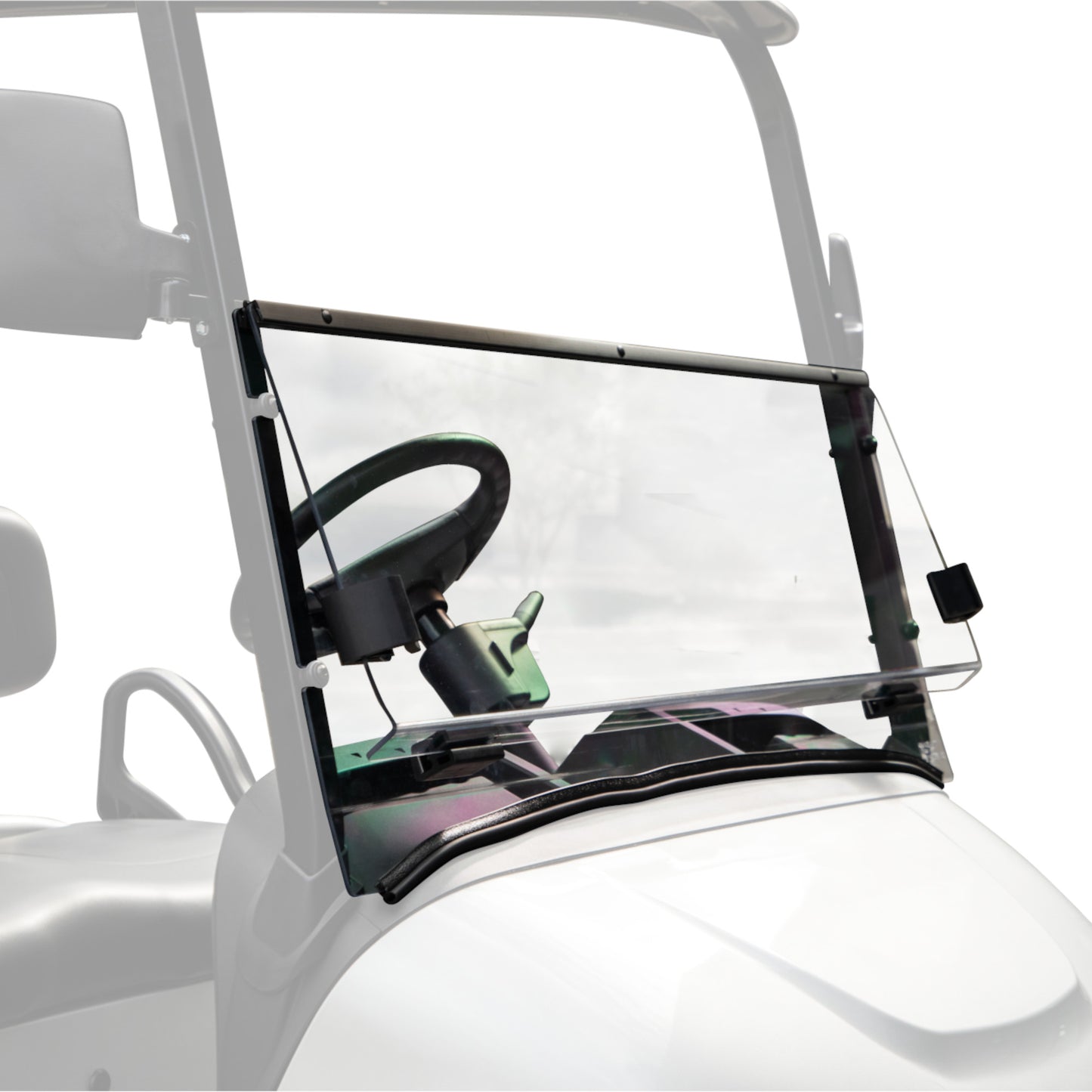 RedDot EZGO RXV with Modular Top Clear Folding Impact Modified Windshield with Rubber Trim (Years 2024-Up)