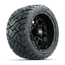 GTW Vortex Matte Black 12 in Wheels with 215/40-R12 Maverick Low-Profile All-Terrain Tires – Full Set