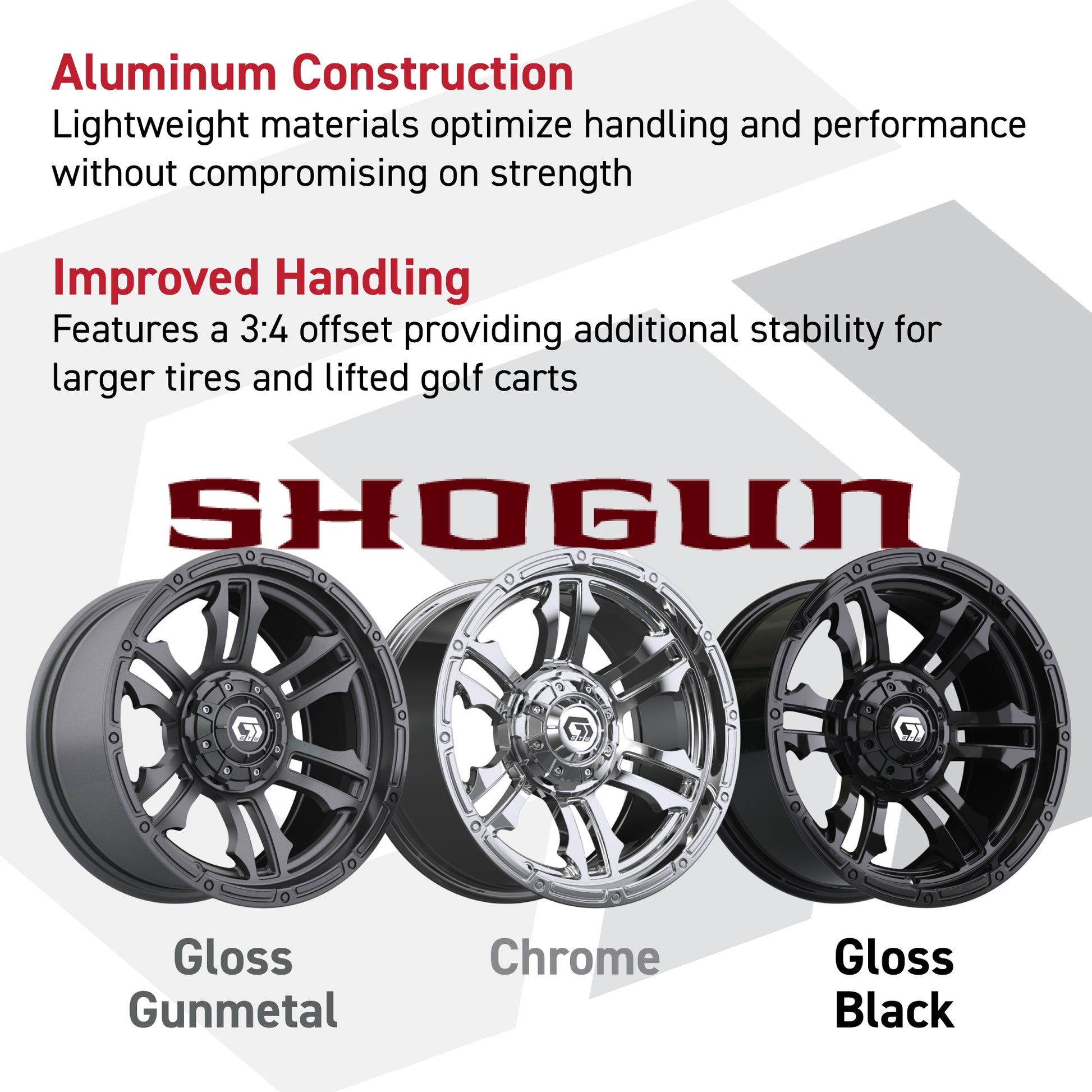 GTW Shogun Gloss Black 15 in Wheels with 23x10.00-R15 Maverick All-Terrain Tires – Full Set