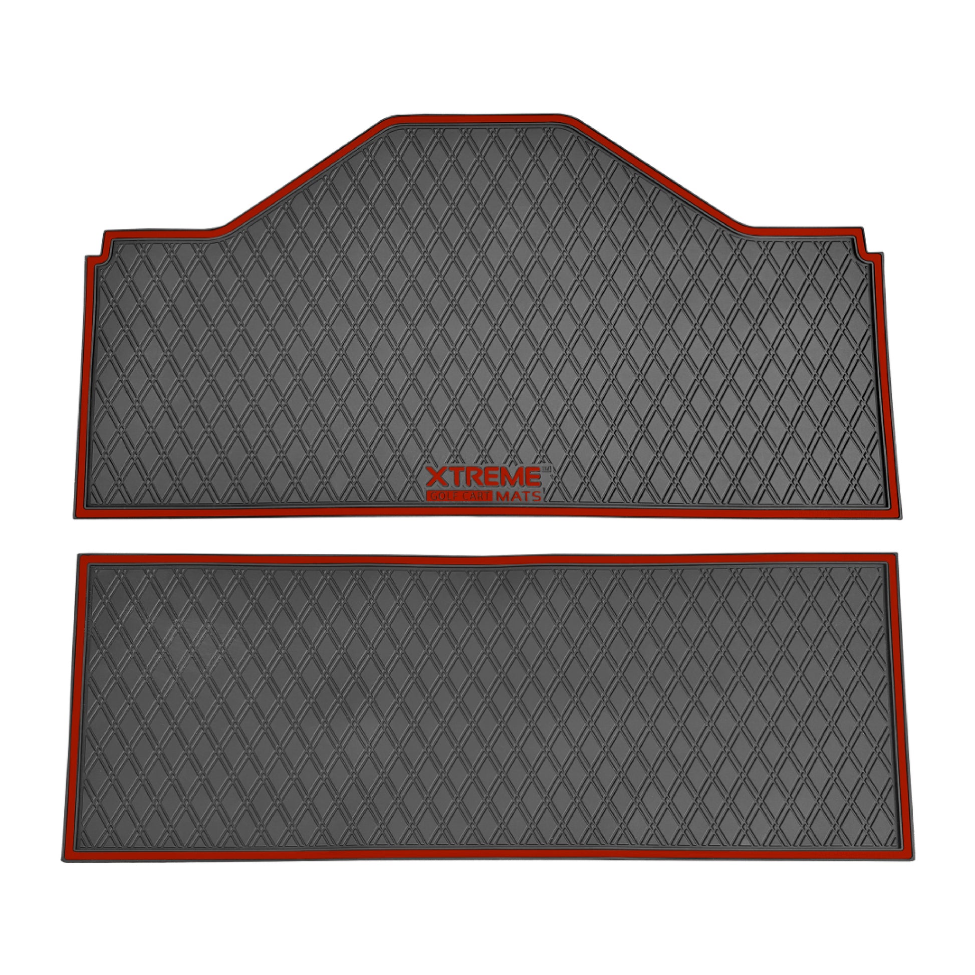 Xtreme Floor Mats for Evolution D5 4F - 2 Piece Set Black/Flamenco Red