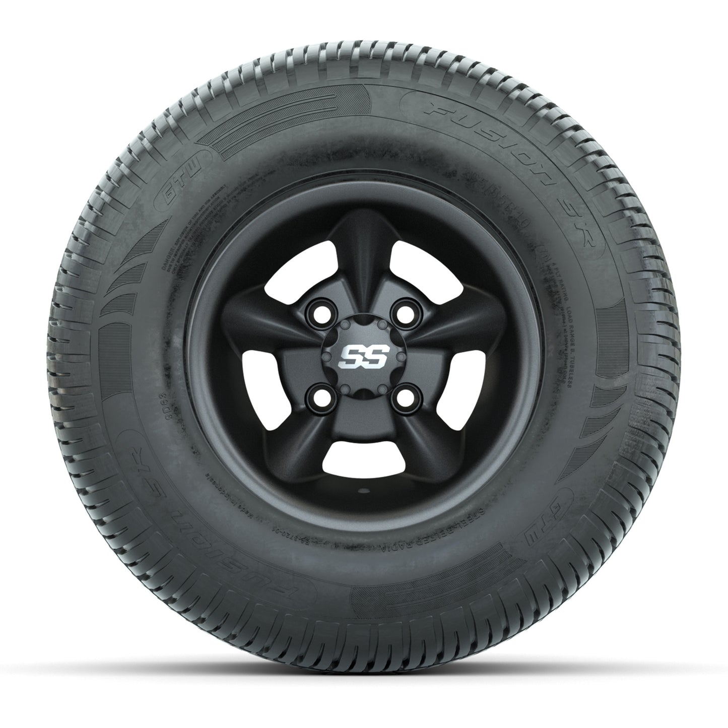 GTW Godfather Matte Gray 10 in Wheels with 205/65-R10 Fusion S/R Steel Belt Radial Street Tires – Full Set