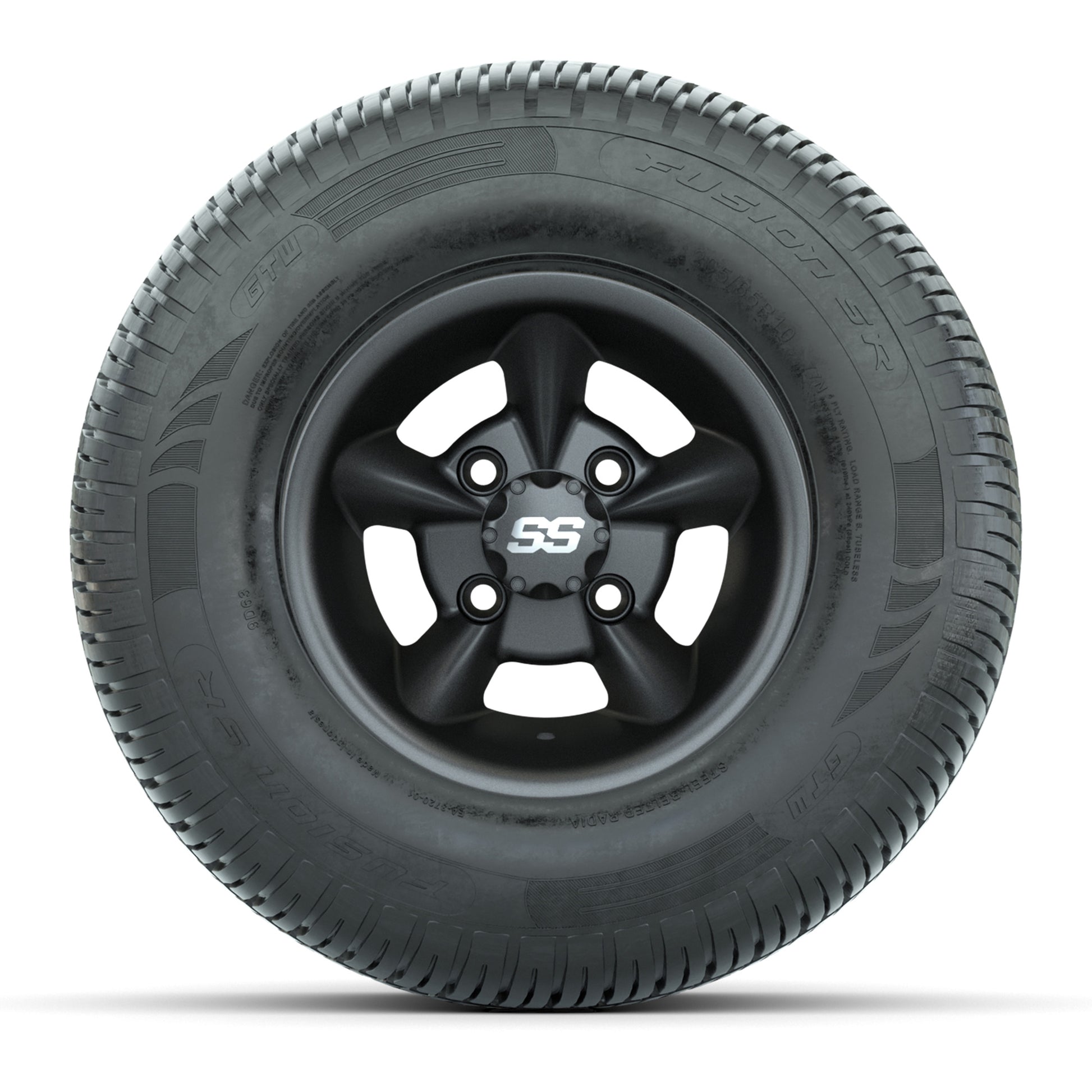 GTW Godfather Matte Gray 10 in Wheels with 205/65-R10 Fusion S/R Steel Belt Radial Street Tires – Full Set