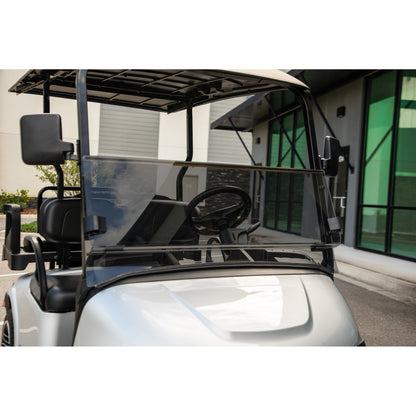 RedDot EZGO RXV with Modular Top Tinted Folding 3/16" Windshield with Rubber Trim (Years 2024-Up)