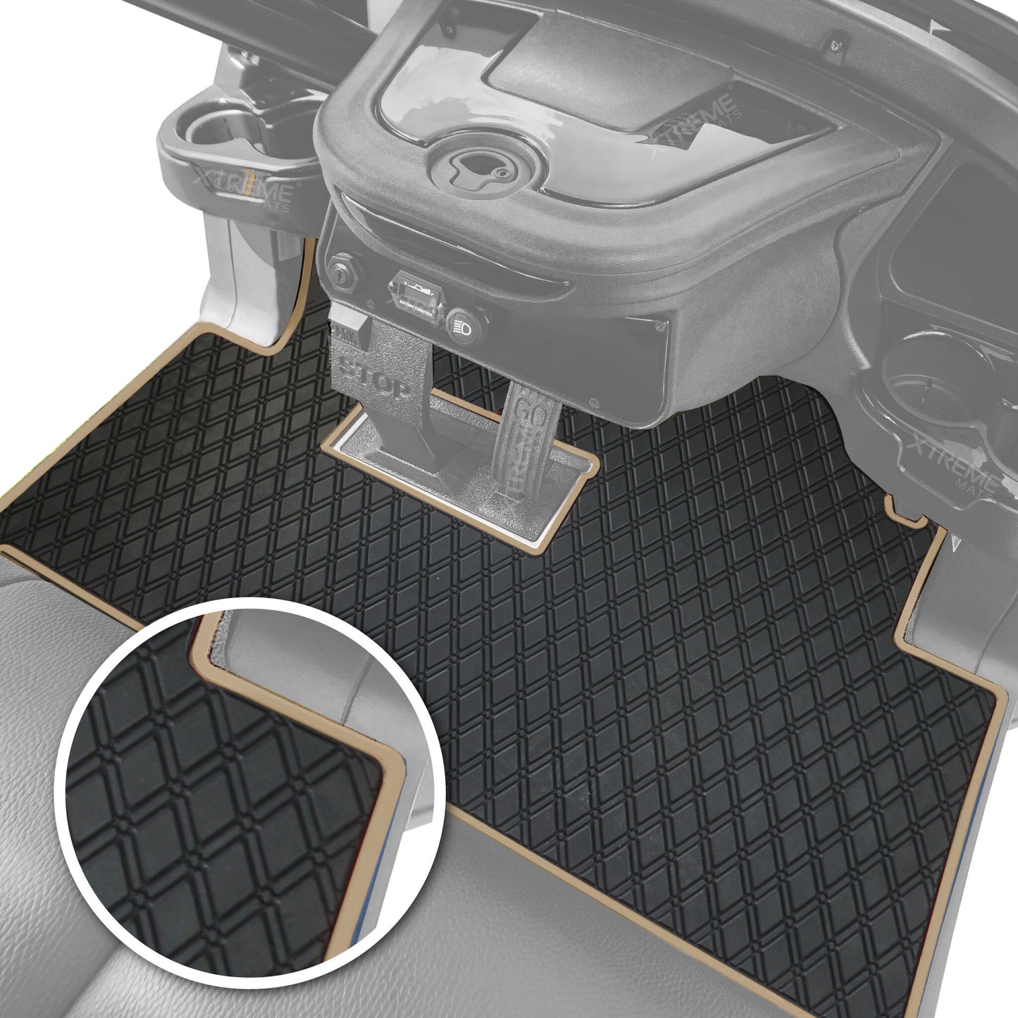 Xtreme Floor Mats for Club Car Precedent & Onward - Black/White