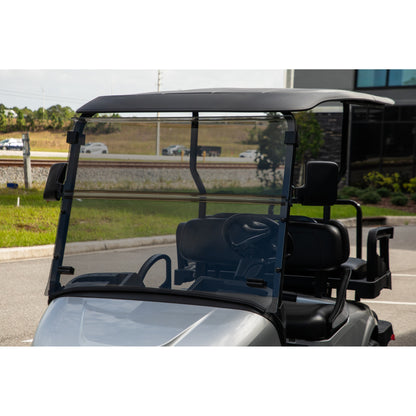 RedDot EZGO RXV with Modular Top Tinted Folding 3/16" Windshield with Rubber Trim (Years 2024-Up)