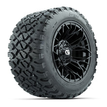 GTW® Stellar Black 12 in Wheels with 20X10-12 Nomad Steel Belt Radial All-Terrain Tires - Full Set