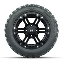 GTW® Specter Matte Black 12 in Wheels with 20X10-12 Nomad Steel Belt Radial All-Terrain Tires – Full Set