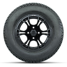 GTW® Spyder Matte Black 12 in Wheels with 255/50-12 Excel Classic Street Tires – Full Set