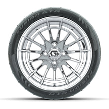 GTW® Boost Chrome 14 in Wheels with 205/40-R14 Fusion GTR Steel Belted Street Tires – Full Set