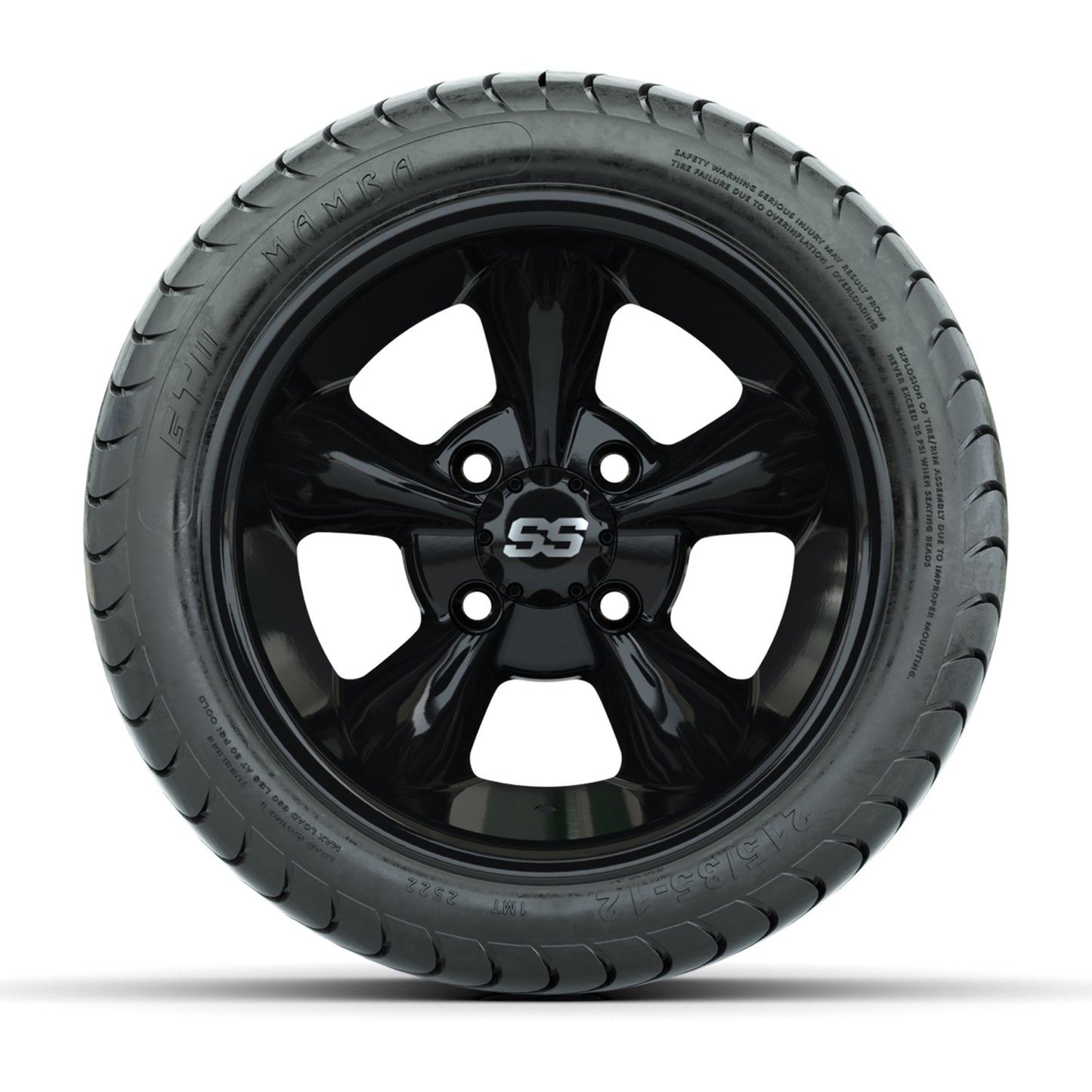 GTW Godfather Black 12 in Wheels with 215/35-12 Mamba Street Tires – Full Set