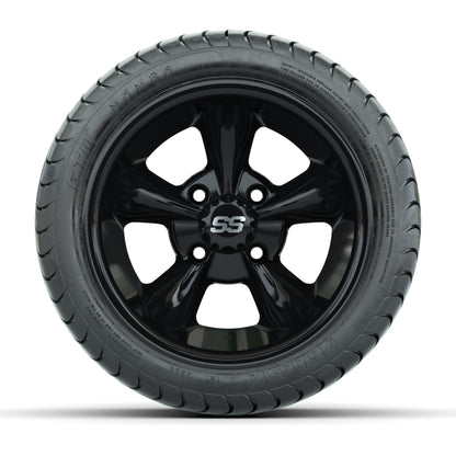 GTW Godfather Black 12 in Wheels with 215/35-12 Mamba Street Tires – Full Set