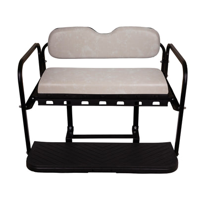 GTW MACH3 Rear Flip Seat for EZGO RXV - Stone Beige (Years 2008-Up)