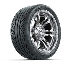 GTW® Shogun Chrome 14 in Wheels with 205/40-R14 Fusion GTR Steel Belted Street Tires – Full Set