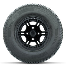 GTW Spyder Matte Black 10 in Wheels with 205/65-R10 Fusion SR Steel Belted Radial Tires - Full Set