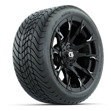 GTW Diablo Gloss Black/Machined 14 in Wheels with 225/30-14 Mamba Street Tires – Full Set