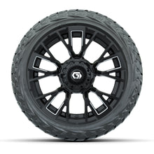 GTW Vandal Matte Black/Machined 14 in Wheels with 23x10.00-R14 Maverick All-Terrain Tires – Full Set