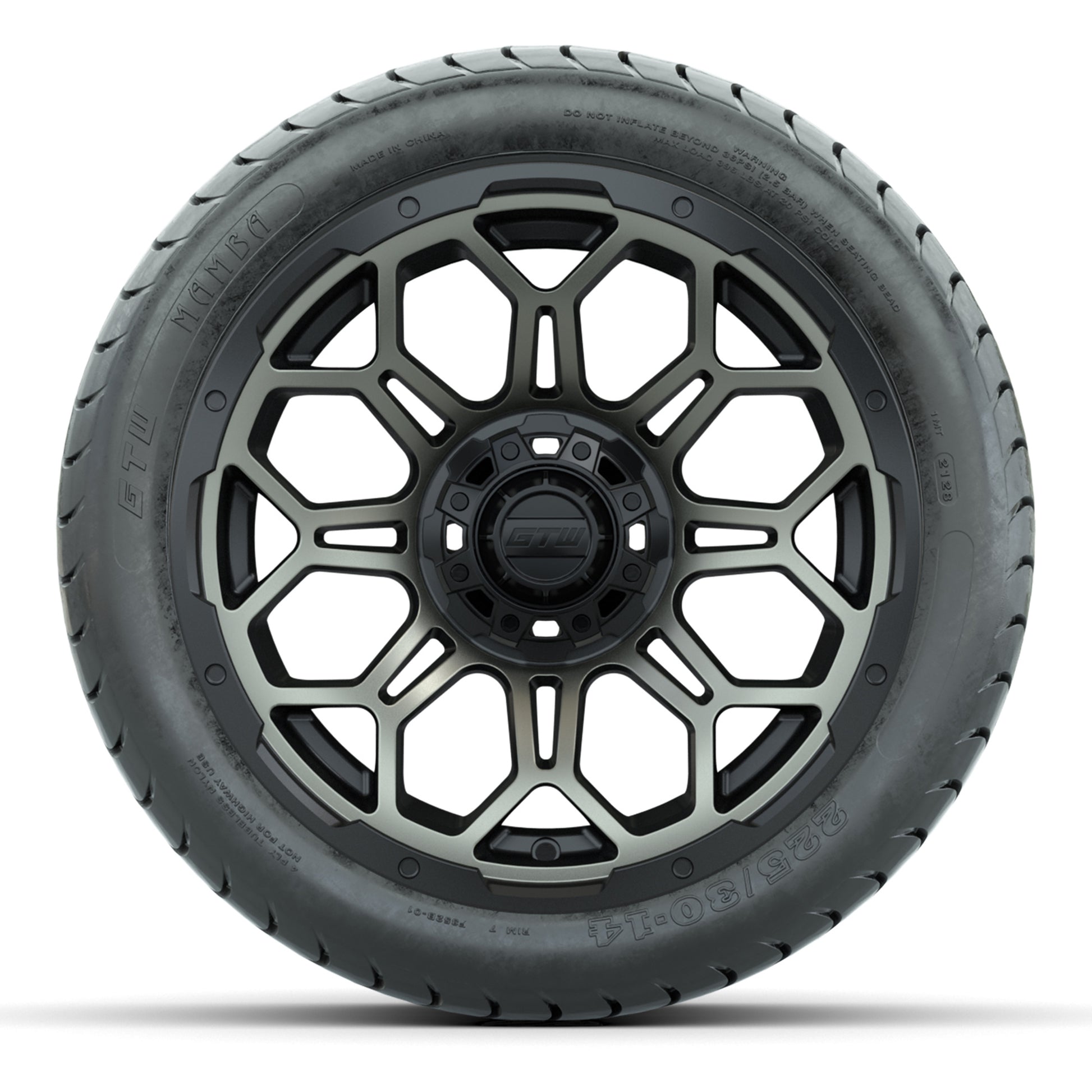 GTW Bravo Black/Bronze 14 in Wheels with 225/30-14 Mamba Street Tires – Full Set