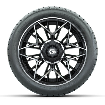 Set of (4) 14 in GTW® Stellar Machined & Black Wheels with 225/30-14 Mamba Street Tire