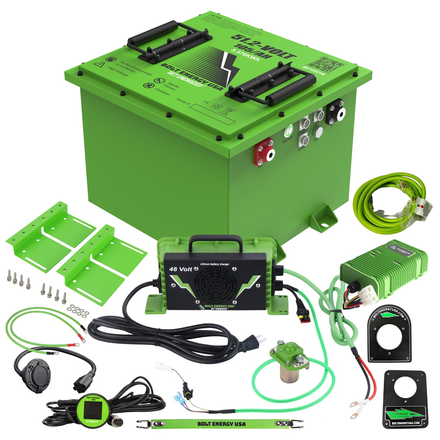 Bolt Energy 51V 105AH Square Heated Professional Accessory Battery Kit