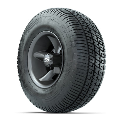 GTW Godfather Matte Gray 10 in Wheels with 205/65-R10 Fusion S/R Steel Belt Radial Street Tires – Full Set