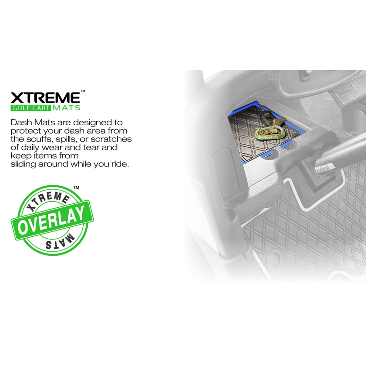 Xtreme Dash Mats for EZGO RXV 2024-Up - Black/Red