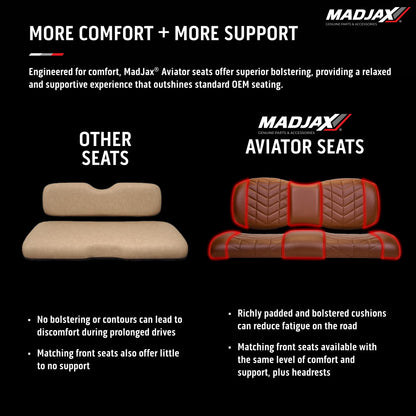 MadJax Aviator Genesis 250/300 Black Rear Seat Cushions