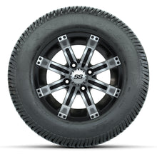 GTW® Tempest Black/Machined 12 in Wheels with 255/50-12 Excel Classic Street Tires – Full Set