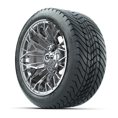 Set of (4) 14 in GTW® Stellar Chrome Wheels with 225/30-14 Mamba Street Tire